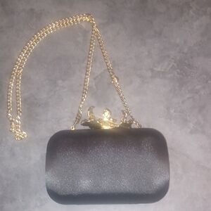 Olga Berg Adele Orchid Lock Clutch Bag